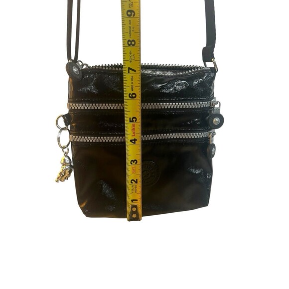 Kipling Keiko Vinyl Crossbody Mini Bag Purse Adjustable Strap Ape Monkey Charm - Picture 12 of 12
